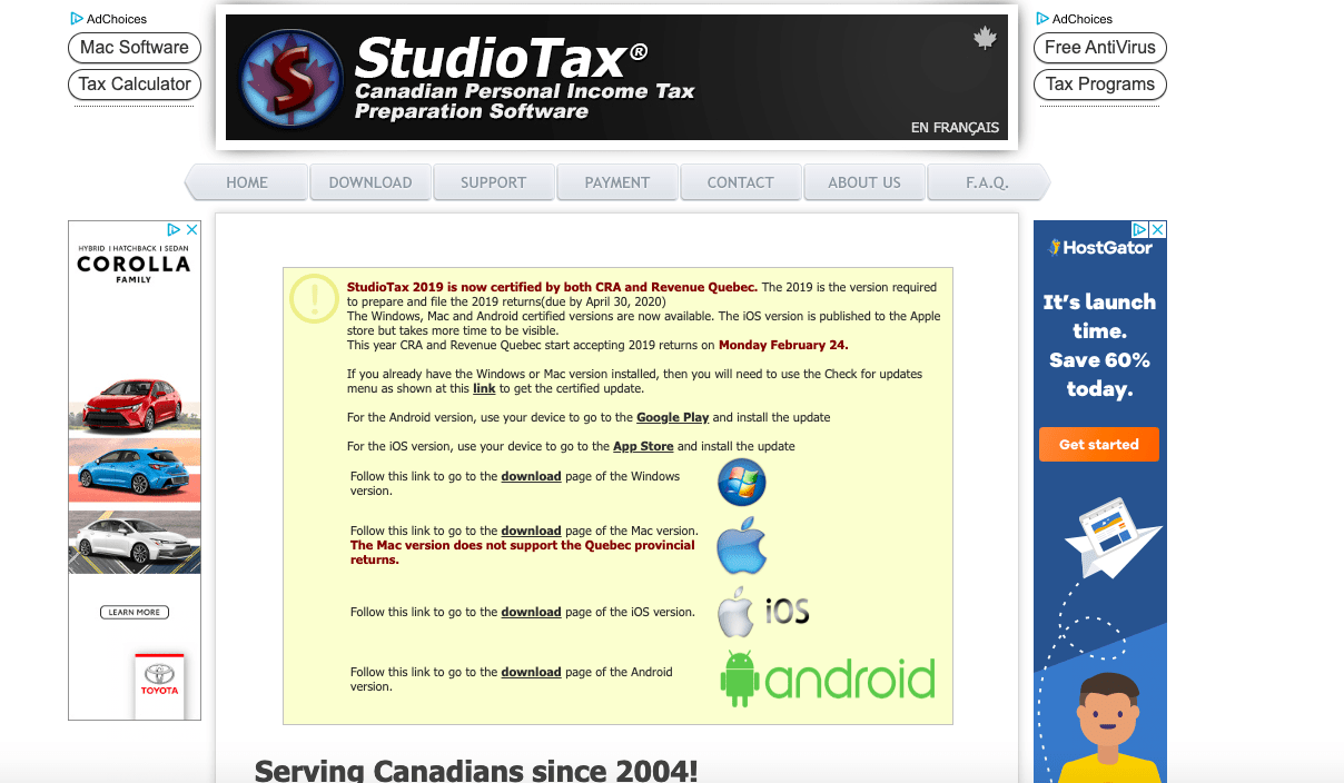 tax software for mac canada 2017